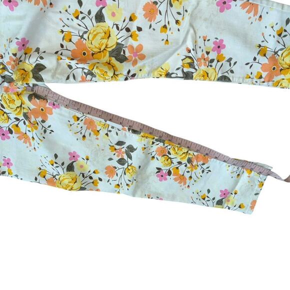 Dream Out Loud X Selena Gomez Women's 11 White Floral Capri Pant Spring Colorful - Picture 10 of 10